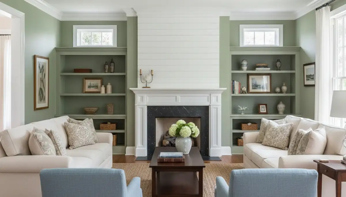 Freshly painted Charleston SC living room with smooth walls and professional interior finish