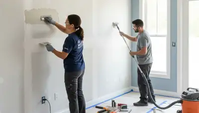 Professional drywall repair and wall restoration in Charleston, SC home by expert painters