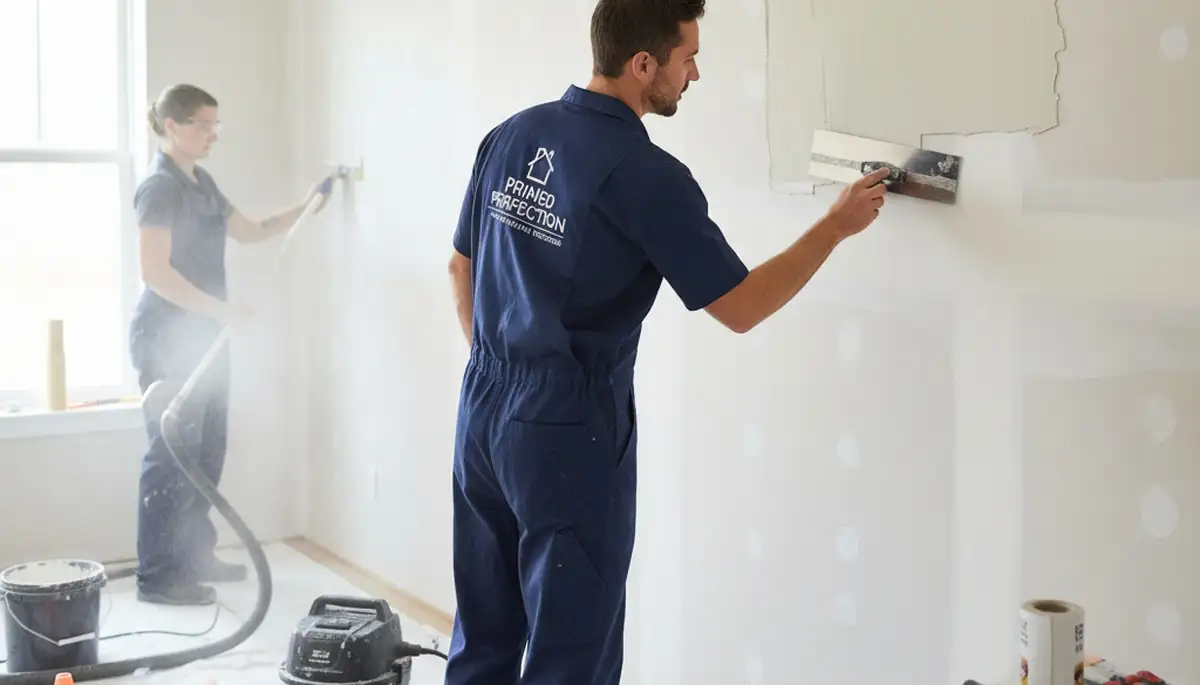 Professional drywall repair and wall restoration in Charleston, SC home with smooth paint finish