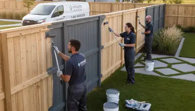 Professional fence painting in Charleston, SC showcasing durable coastal wood finish