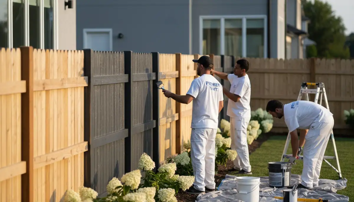 Professional fence painting service in Charleston SC protecting wood from coastal weather
