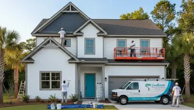Professional house painting service in Charleston, SC for exterior home repainting