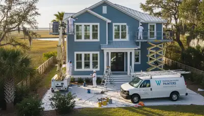 Charleston SC house painting service by Painting in Charleston SC for residential exteriors and interiors