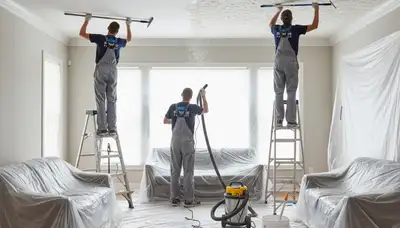 Professional popcorn ceiling removal and refinishing in Charleston SC home interior